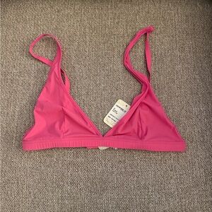 Free People Vibrant Pink Triangle Bra